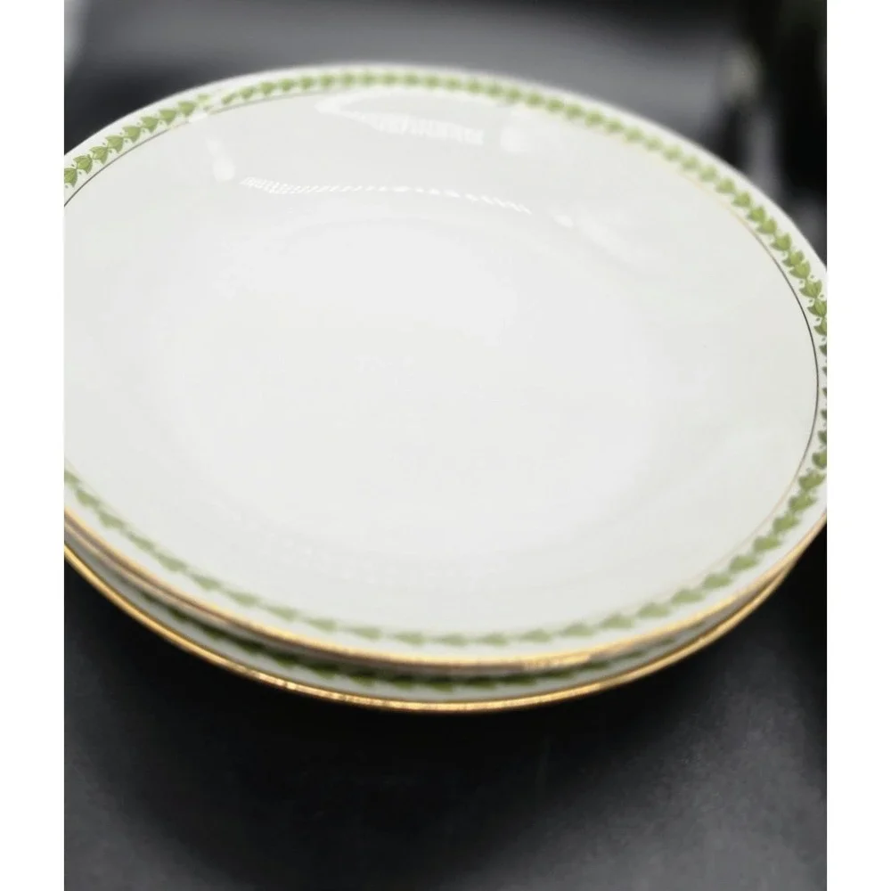 Set/7 Antique T&V Tressemann & Vogt  Limoges Porcelain Soup Pasta Bowl 7.5